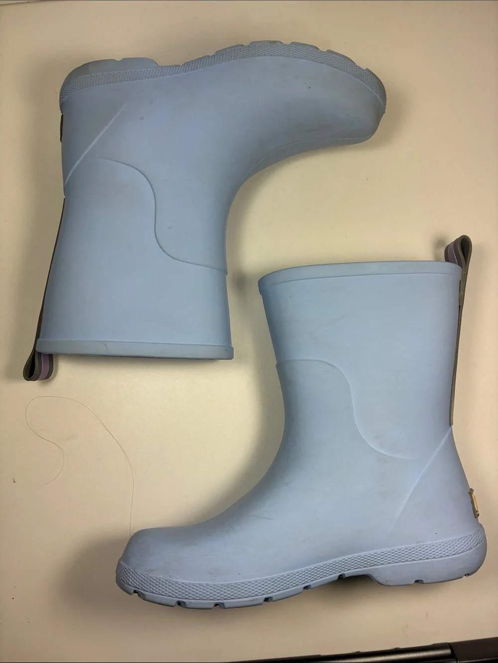 totes Kids Light Blue Waterproof Pull-On Rain Boots, size 13-1